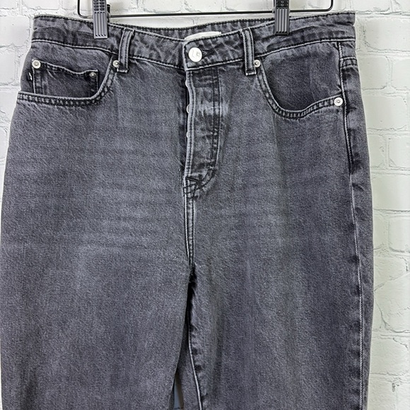 LOVERS + FRIENDS Reece High Rise Slim Straight Button Fly Black Jeans size 30 - Picture 4 of 10